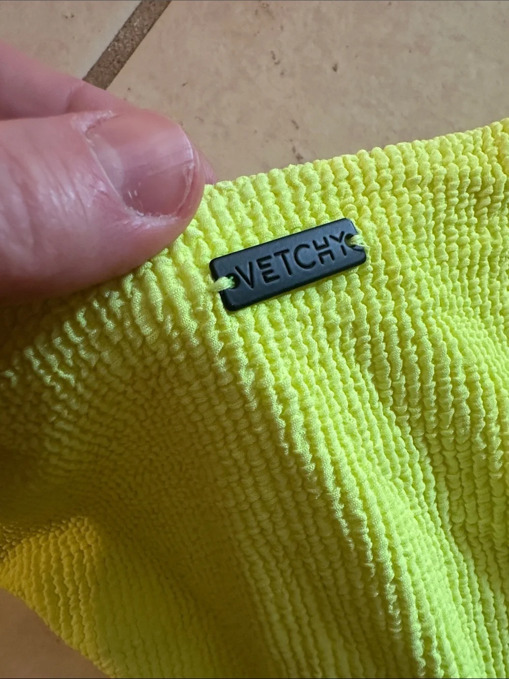 Neon Yellow Textured Bikini Bottom - Women Swim - Picture 3 of 3